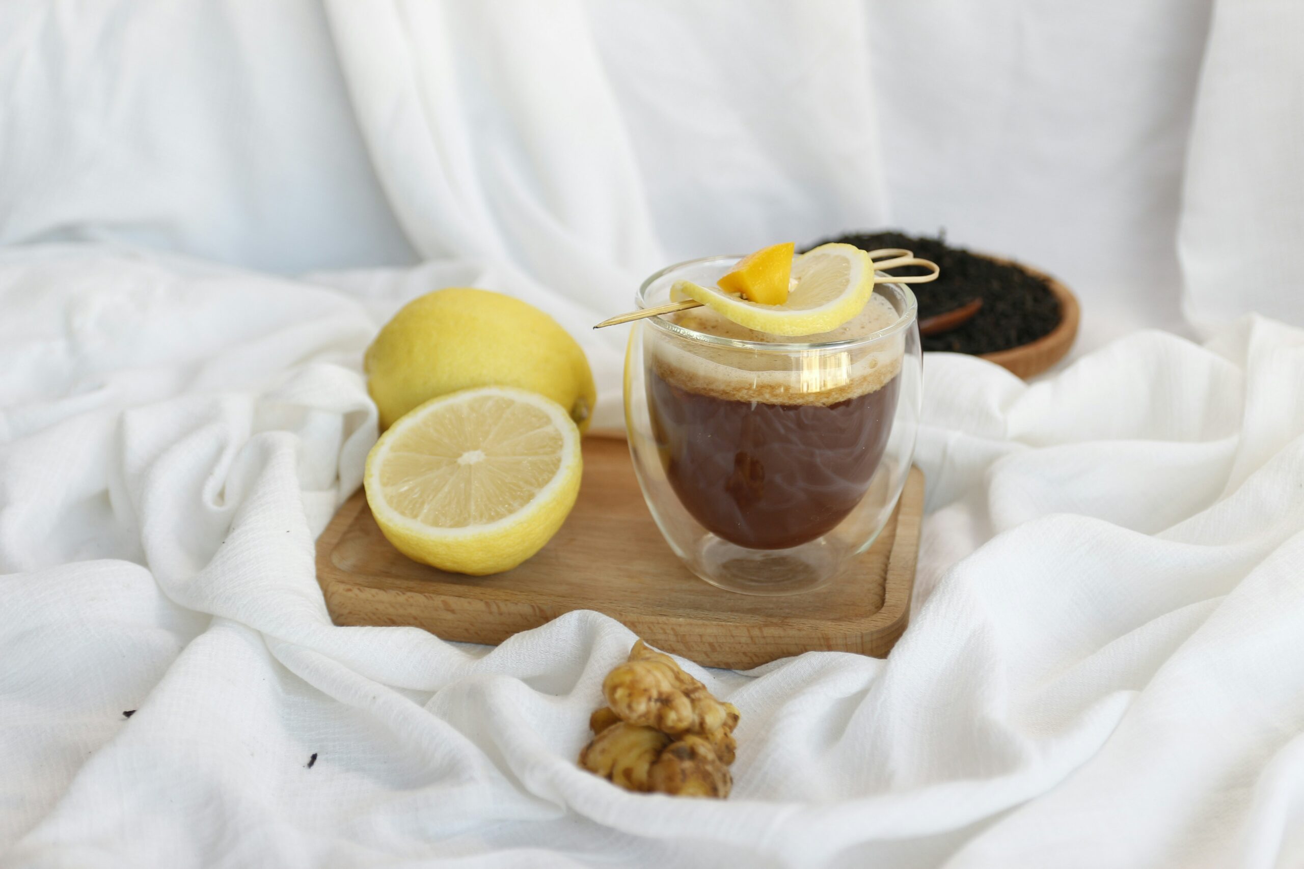 lemon and ginger tea