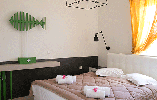 double bed room sunshine yoga holiday santorini