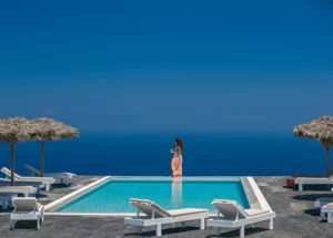 santorini yoga holiday infinity pool