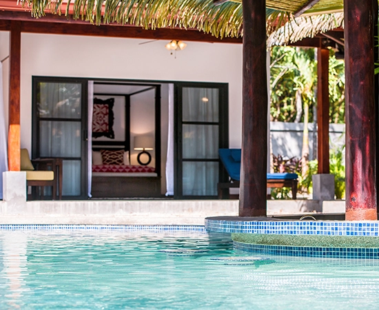 costa rica photo from pool of bar and bedroom